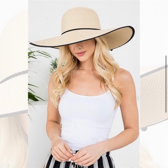 LAST ONE: Summer hat with Panama brim and braided strap - Picture 3 of 10